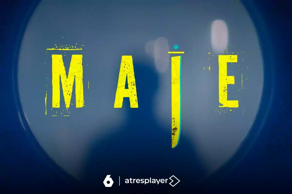 La imatge mostra la paraula "MAJE" en lletres grogues sobre un fons blau fosc, amb el logotip d'Atresplayer i el número 6 a la part inferior.