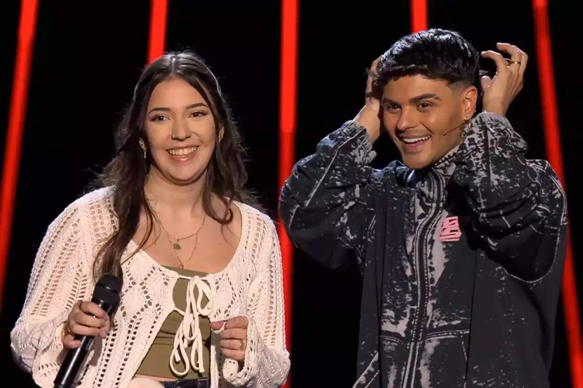 Captura de Maria Figueroa junto a Abraham Mateo en su audición en Factor X de Telecinco Captura de Maria Figueroa junto a Abraham Mateo en su audición en Factor X de Telecinco