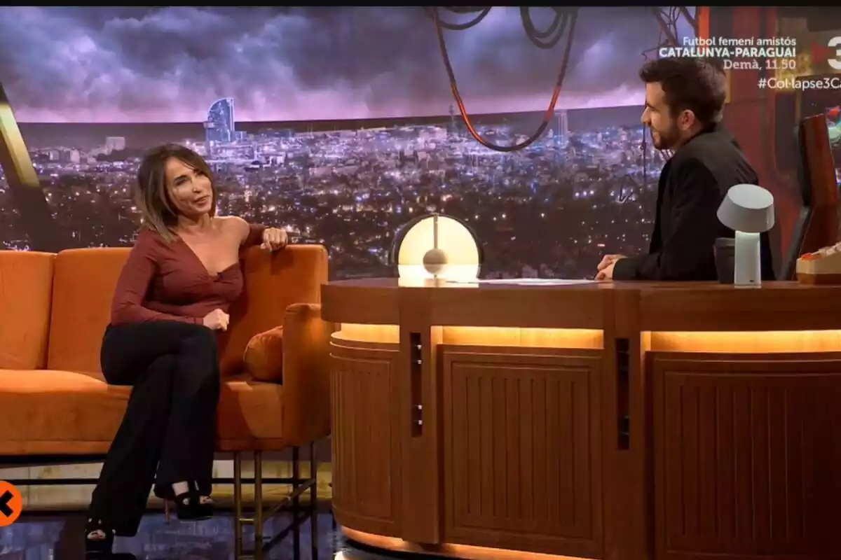 Captura de María Patiño junto a Ricard Ustrell como invitada de Col·lapse de TV3 Captura de María Patiño junto a Ricard Ustrell como invitada de Col·lapse de TV3