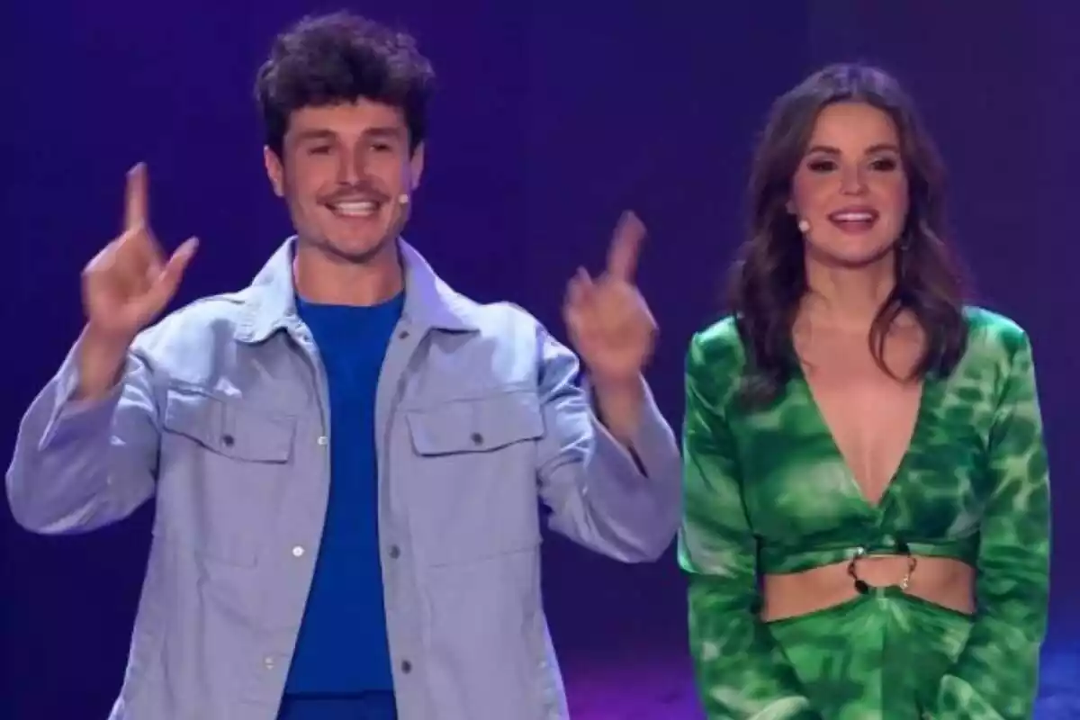 Miki Núñez y Marta Torné como presentadores de Eufòria en TV3 Miki Núñez y Marta Torné como presentadores de Eufòria en TV3