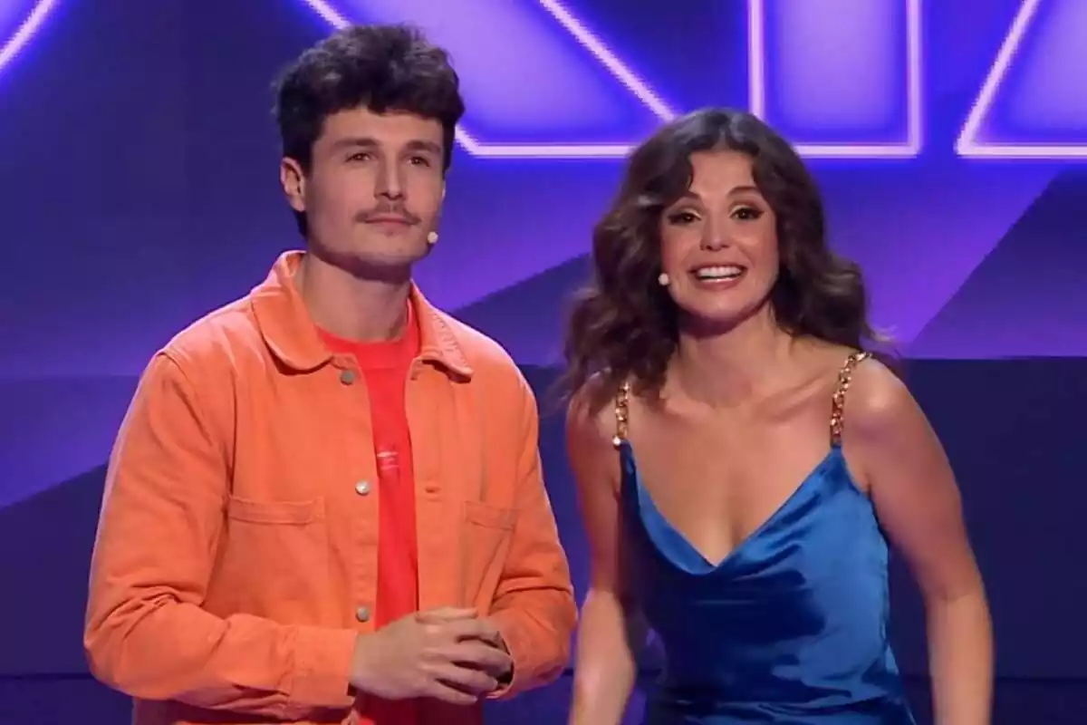 Miki Núñez y Marta Torné como presentadores de Eufòria en TV3 Miki Núñez y Marta Torné como presentadores de Eufòria en TV3