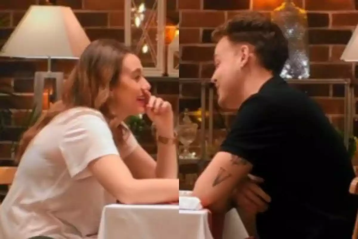 Montaje de Sara y Usu en 'First Dates' Montaje de Sara y Usu en 'First Dates'