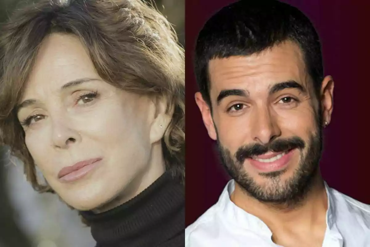 Muntatge de Lydia Bosch amb cara seriosa a l'esquerra amb Germán González somrient a la dreta Muntatge de Lydia Bosch amb cara seriosa a l'esquerra amb Germán González somrient a la dreta