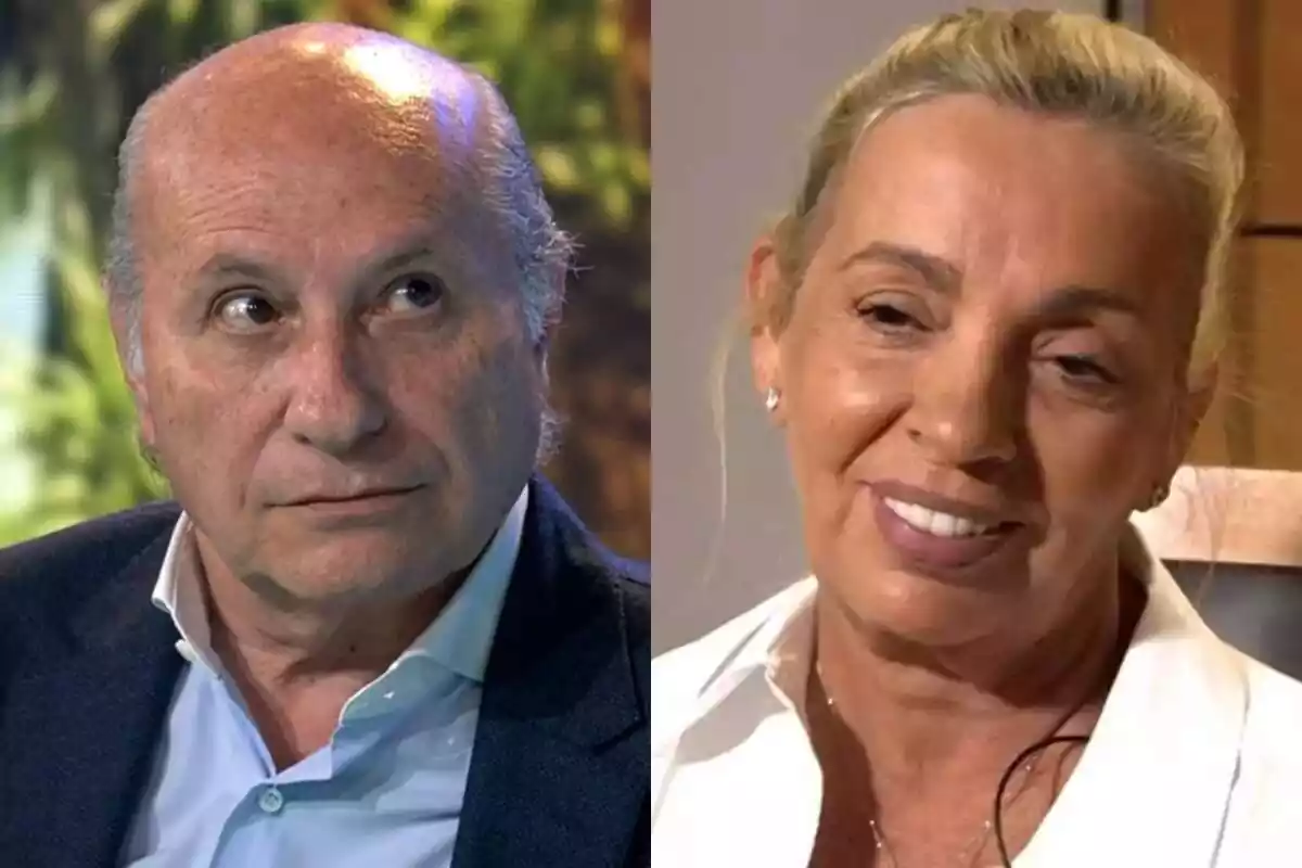 Montaje de una fotografía de José Carlos Bernal con la cara de Carmen Borrego en Supervivientes Montaje de una fotografía de José Carlos Bernal con la cara de Carmen Borrego en Supervivientes
