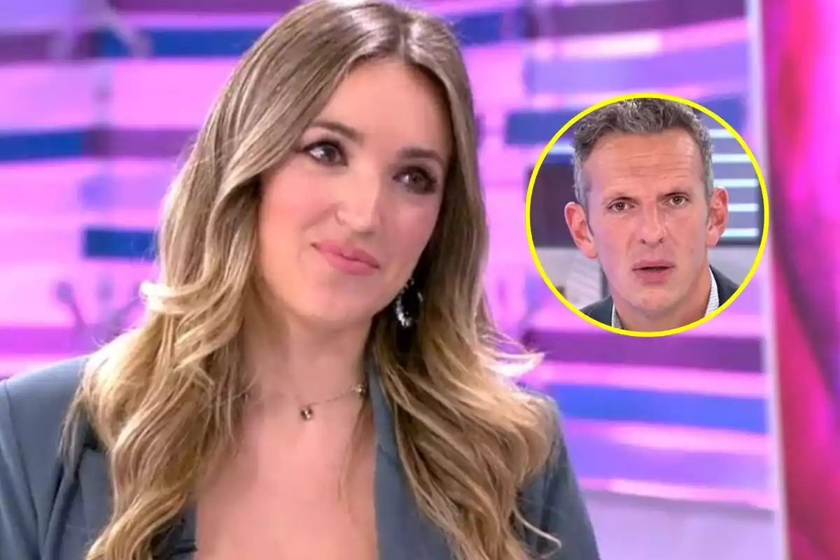 Muntatge de Marta Riesco amb una fotografia de Joaquín Prat enfadat