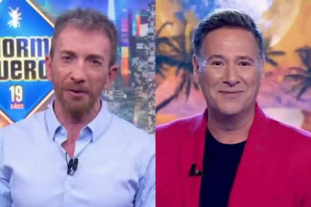 Montaje de Pablo Motos en El Hormiguero a la izquierda con Carlos Latre en Babylon Show a la derecha Montaje de Pablo Motos en El Hormiguero a la izquierda con Carlos Latre en Babylon Show a la derecha