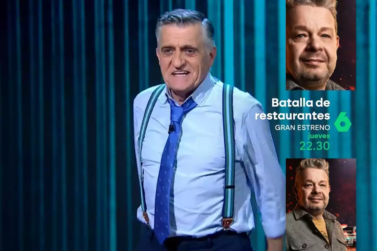 Captura de una promo de El Intermedio con Wyoming con la nueva imagen de laSexta que incluye a Alberto Chicote Captura de una promo de El Intermedio con Wyoming con la nueva imagen de laSexta que incluye a Alberto Chicote