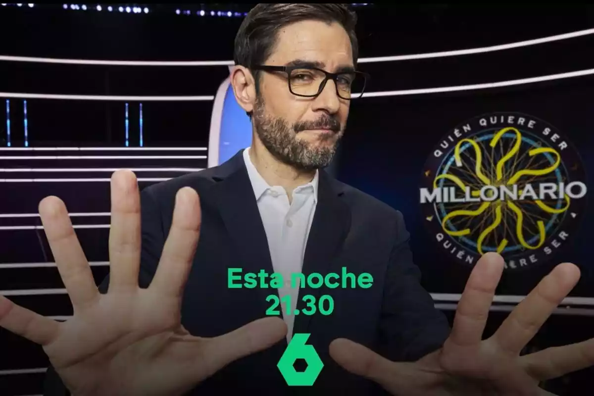 Captura de una promo de Quién quiere ser millonario con el nuevo logo de laSexta Captura de una promo de Quién quiere ser millonario con el nuevo logo de laSexta