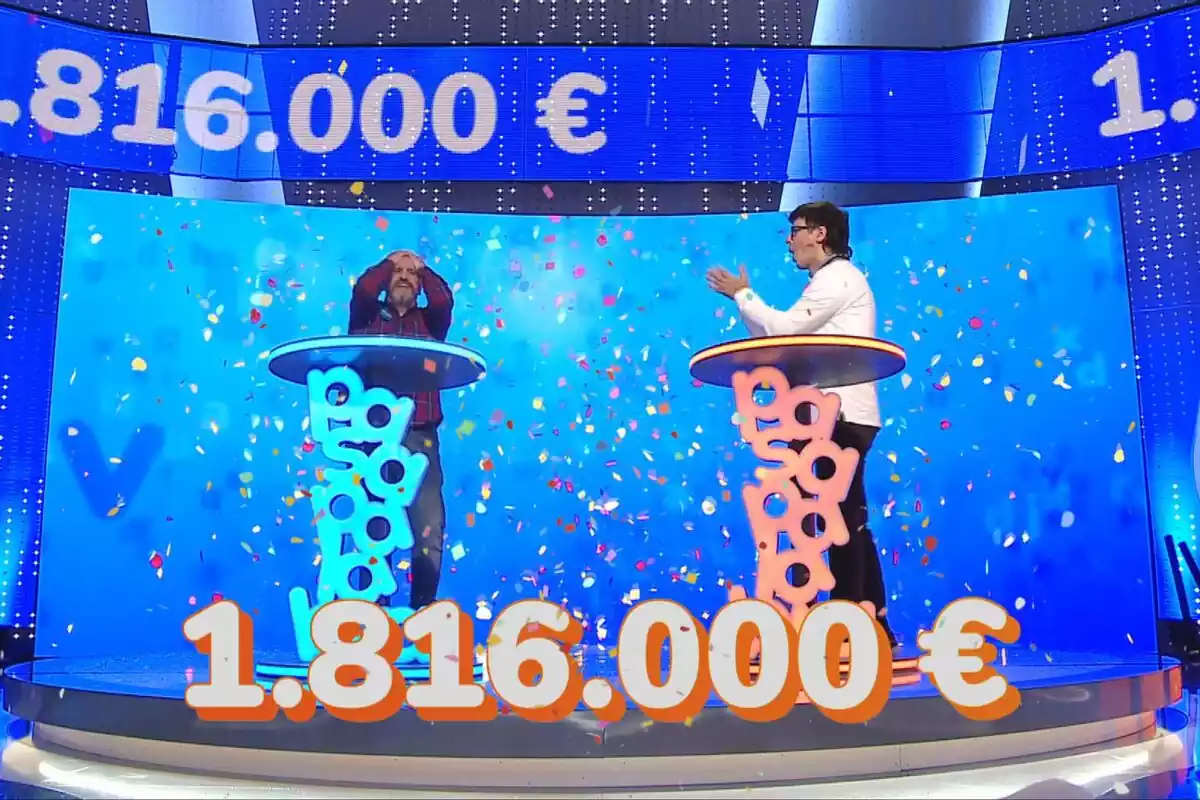 Captura de Óscar como ganador del bote de Pasapalabra en Antena 3 Captura de Óscar como ganador del bote de Pasapalabra en Antena 3