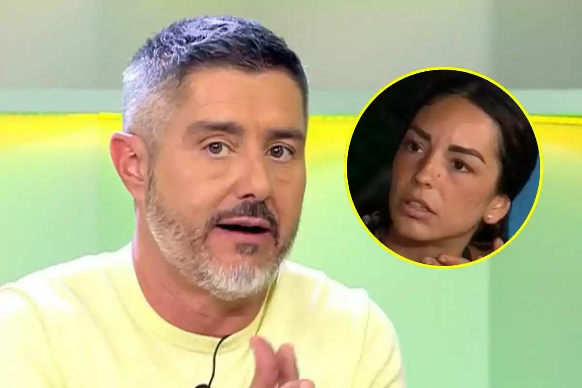 Pepe del Real con barba y cabello corto habla en Vamos a ver mientras una imagen circular de Anita Williams en Supervivientes aparece en la esquina superior derecha.