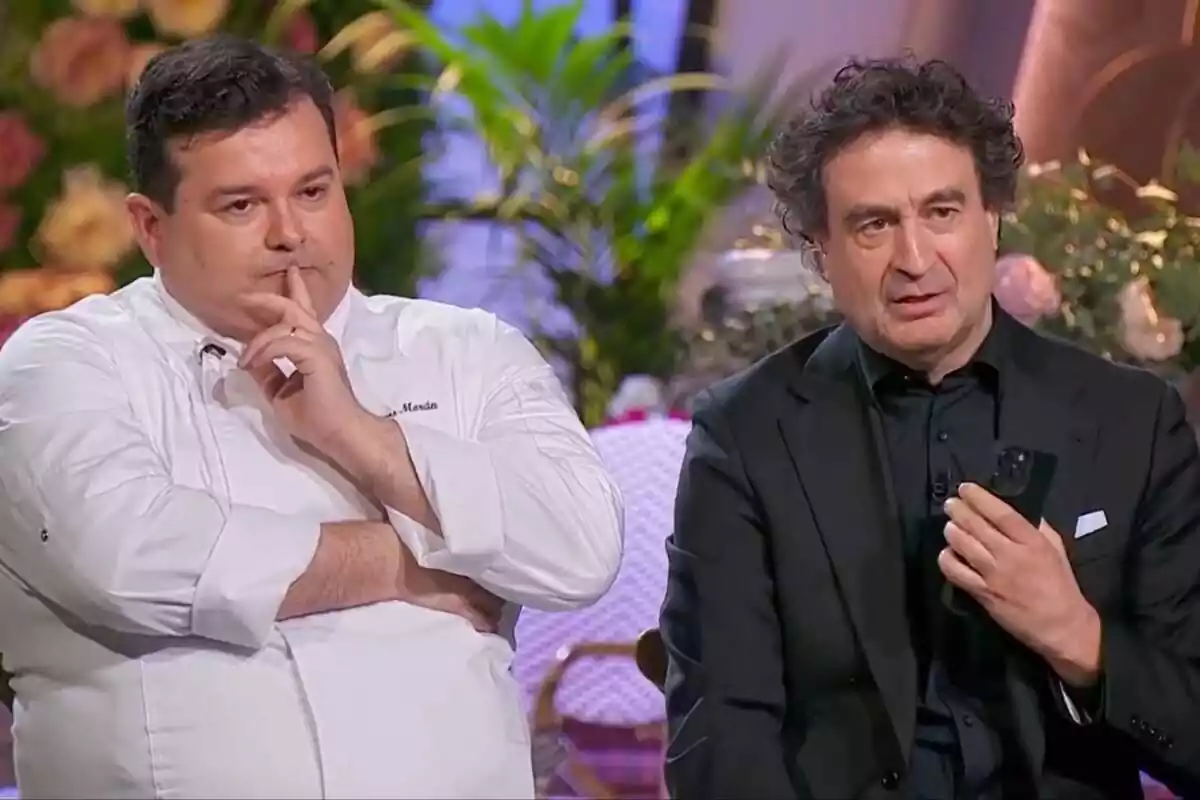 Captura de Pepe Rodríguez llamando por teléfono en el estreno de MasterChef Captura de Pepe Rodríguez llamando por teléfono en el estreno de MasterChef