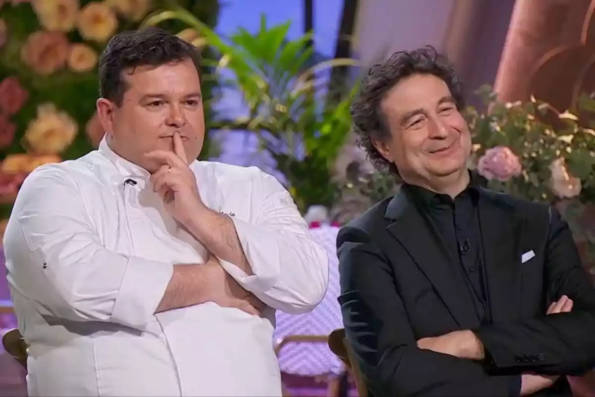 Captura de Pepe Rodríguez junto a un cocinero en la promo de MasterChef 12 en La 1 Captura de Pepe Rodríguez junto a un cocinero en la promo de MasterChef 12 en La 1