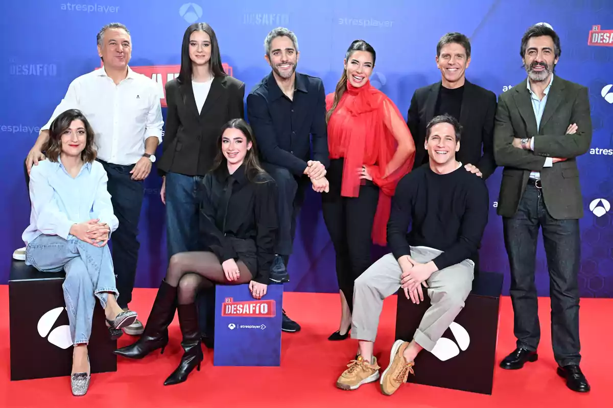 Susi Caramelo, Roberto Brasero, Victòria Federica, Lola Lolita, Roberto Leal, Pilar Rubio, Gotzon Mantuliz, Manuel Díaz 'El Cordobés' i Juan del Val posen durant la presentació de la nova edició d''El Desafío'. Susi Caramelo, Roberto Brasero, Victòria Federica, Lola Lolita, Roberto Leal, Pilar Rubio, Gotzon Mantuliz, Manuel Díaz 'El Cordobés' i Juan del Val posen durant la presentació de la nova edició d''El Desafío'.