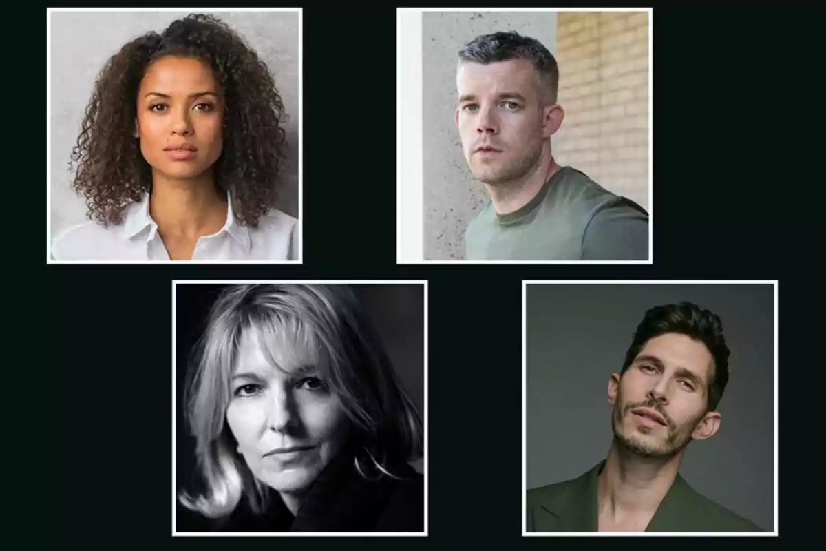 Fotografías de Russell Tovey, Gugu Mbatha-Raw, Jemma Redgrave y Alexander Devrient dispuestos en una cuadrícula sobre un fondo negro como reparto del spin-off de Doctor Who Fotografías de Russell Tovey, Gugu Mbatha-Raw, Jemma Redgrave y Alexander Devrient dispuestos en una cuadrícula sobre un fondo negro como reparto del spin-off de Doctor Who