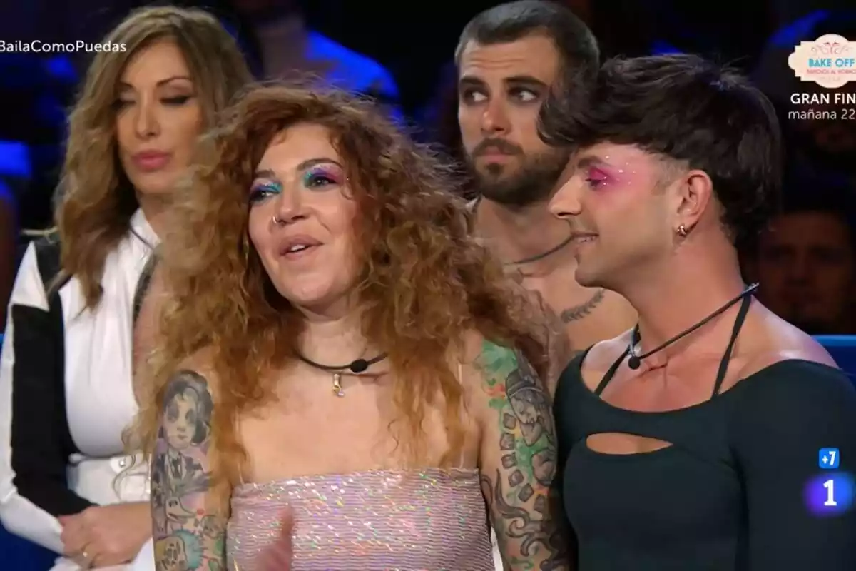 Sofía Cristo y Javier Vacchiano tras la valoración del jurado en 'Baila Como Puedas' Sofía Cristo y Javier Vacchiano tras la valoración del jurado en 'Baila Como Puedas'