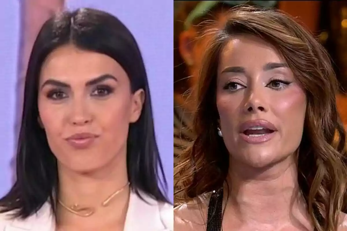 Dos mujeres aparecen en un montaje de imágenes, Sofía Suescun con cabello oscuro y liso en Socialité y Adara Molinero con cabello castaño y ondulado.