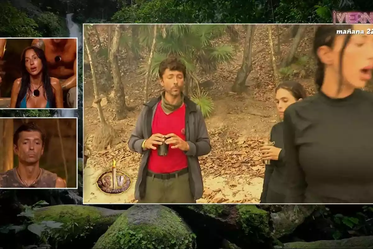 Captura de la bronca entre Ángel Cristo JR y Aurah Ruiz en Supervivientes Captura de la bronca entre Ángel Cristo JR y Aurah Ruiz en Supervivientes