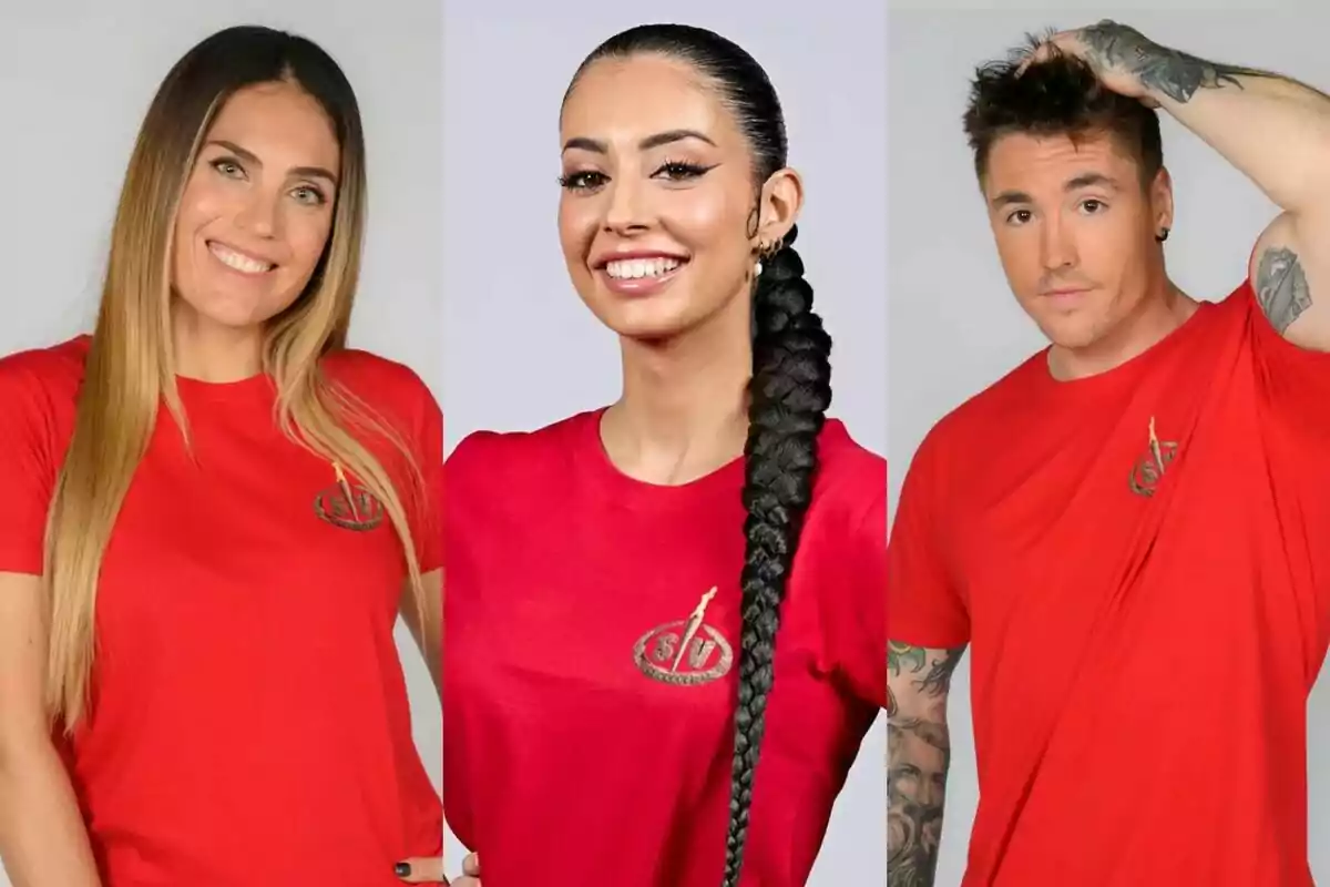 Muntatge de Blanca Manchón, Marieta Díaz i Gorka Ibarguren com a nominats de Supervivientes