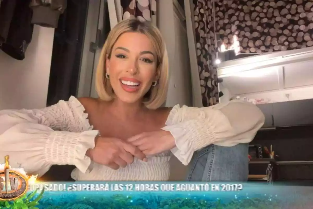 Captura de 'Supervivientes' con Oriana Marzoli desde casa el 8 de junio de 2023 Captura de 'Supervivientes' con Oriana Marzoli desde casa el 8 de junio de 2023