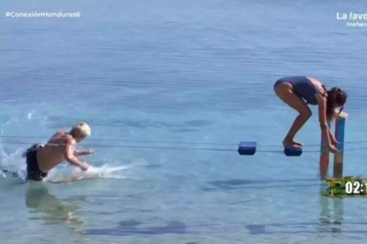 Caída de Almácor en una prueba de 'Supervivientes' Caída de Almácor en una prueba de 'Supervivientes'