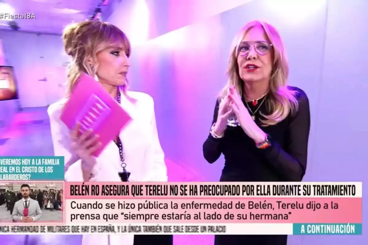 Belén Rodríguez con Emma García en 'Fiesta' Belén Rodríguez con Emma García en 'Fiesta'