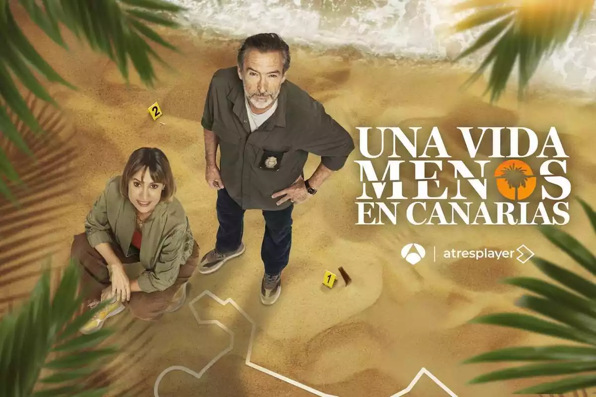 Fotografía de Ginés García Millán y Natalia Verbeke como protagonistas de Una vida menos en Canarias de atresplayer Fotografía de Ginés García Millán y Natalia Verbeke como protagonistas de Una vida menos en Canarias de atresplayer