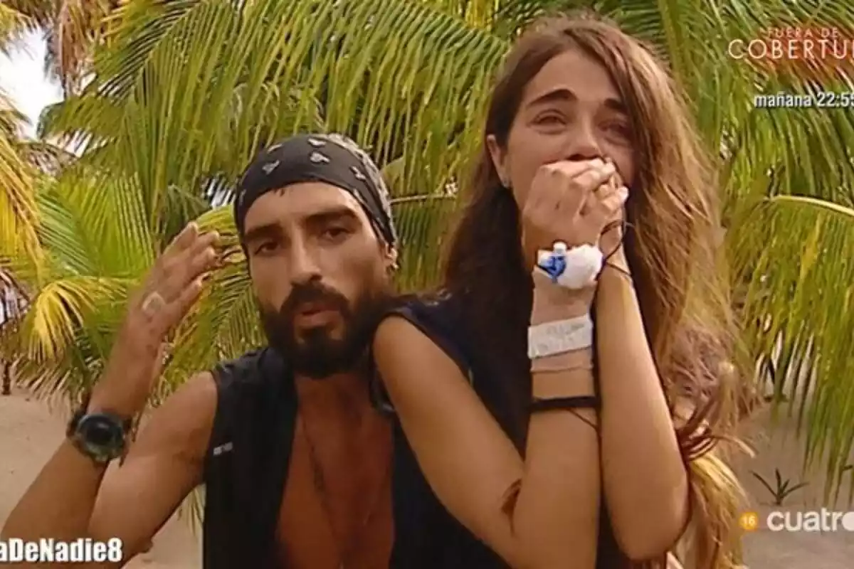 Captura de Violeta Mangriñan y Fabio Colloricchio durante su participación en Supervivientes 2019 Captura de Violeta Mangriñan y Fabio Colloricchio durante su participación en Supervivientes 2019